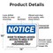 Signmission Door To Remain Locked Access To Area Is OSHA Notice Sign, Plastic, 14in W x 10in L, 2PK OS-2PACK-NS-P-1014-L-11527 - alternate 3
